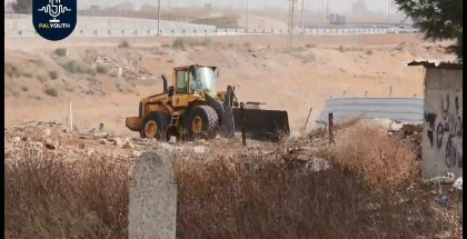 Israeli Occupation Forces Utilize Demolition Vehicles to Raze Al-Huzayel Family Facility in Rahat
