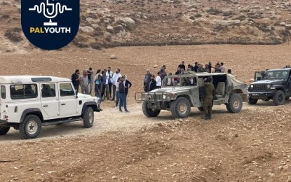 "The Israeli occupation removes the main water network from the village of Susiya in southern Hebron."
