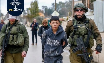 "Israeli Occupation Forces  Detain 9 Palestinian Children in Tel Al-Rumeida, Hebron".